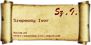 Szepessy Ivor névjegykártya